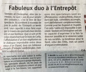 Fabuleux duo à l'Entrepôt